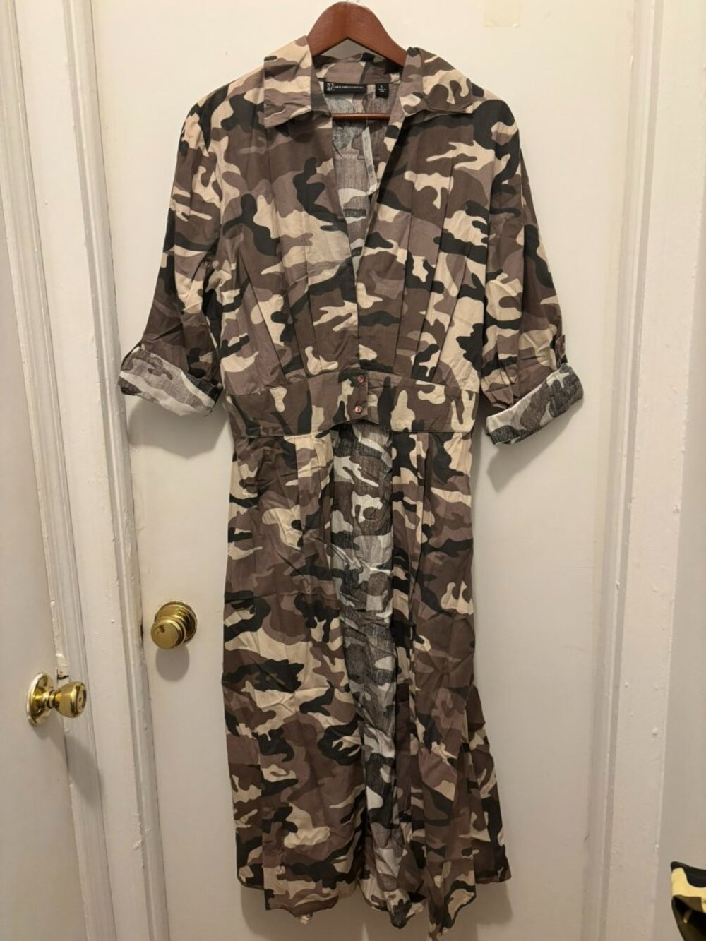 NY & Co. Short Sleeve Camo Duster NWT-XL